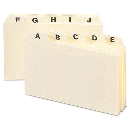 Alpha Self-Tab Card Guides, 1/5 Tab, 4 X 6, 25/Set [Set of 2]